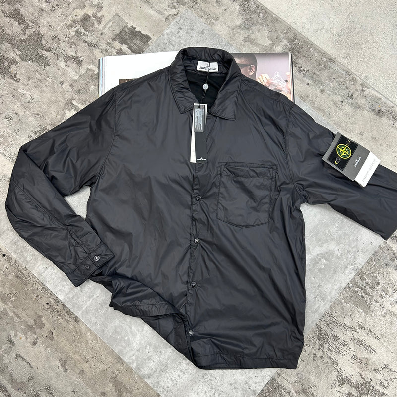 STONE ISLAND NYLON OVERSHIRT - BLACK