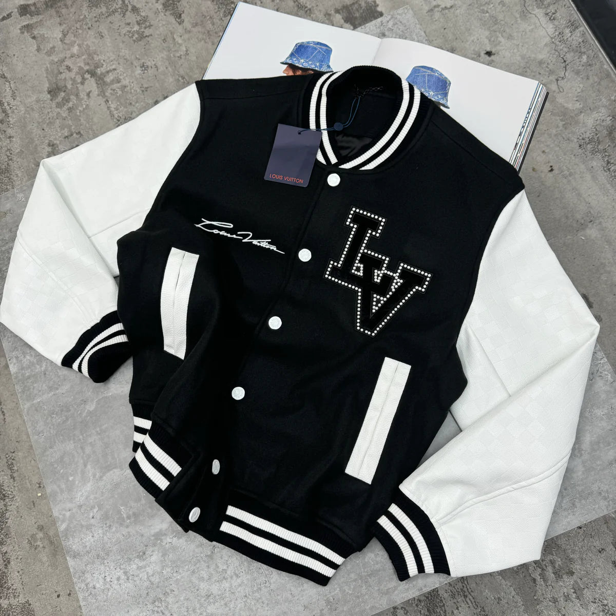 LOUIS VUITTON VARSITY JACKET - BLACK