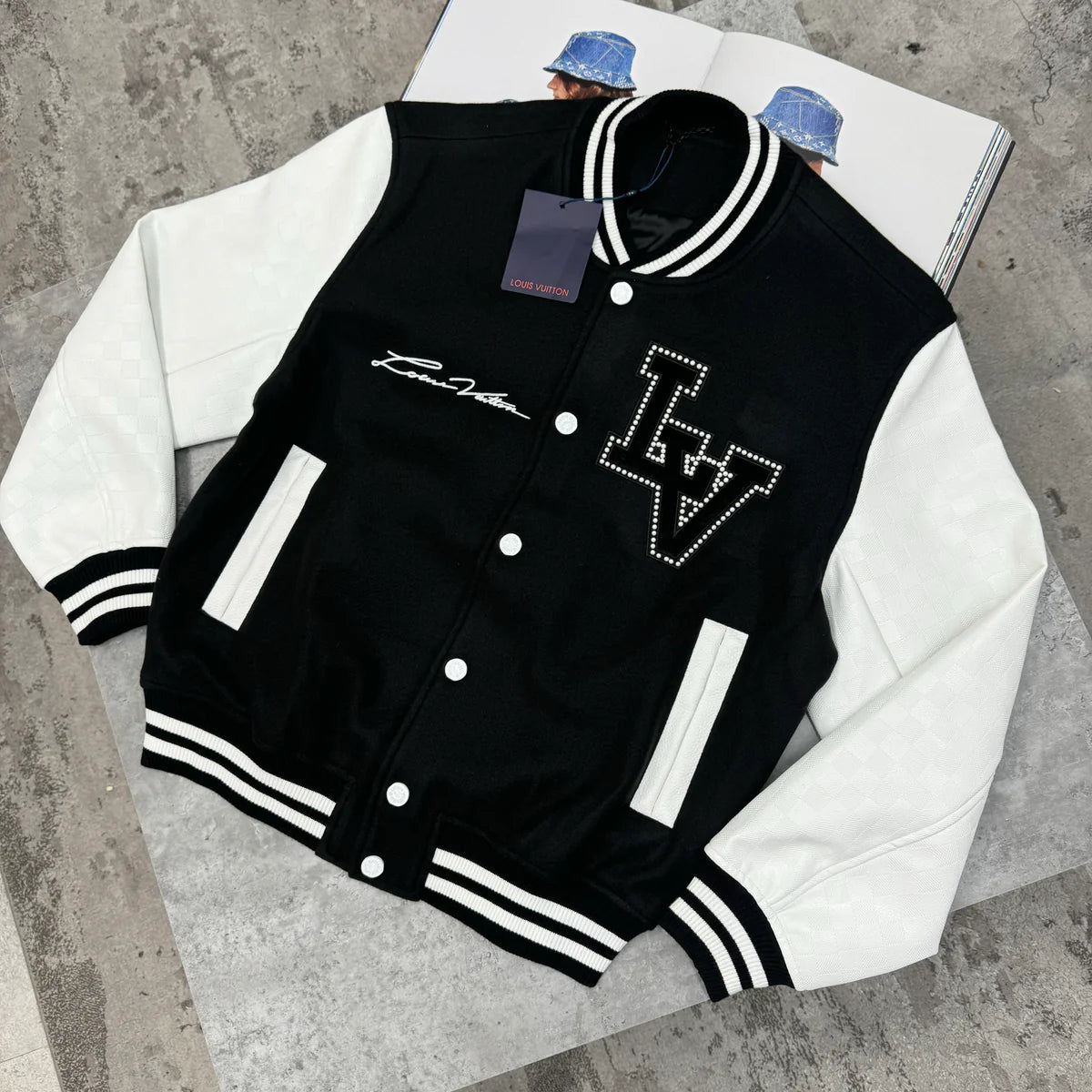 LOUIS VUITTON VARSITY JACKET - BLACK