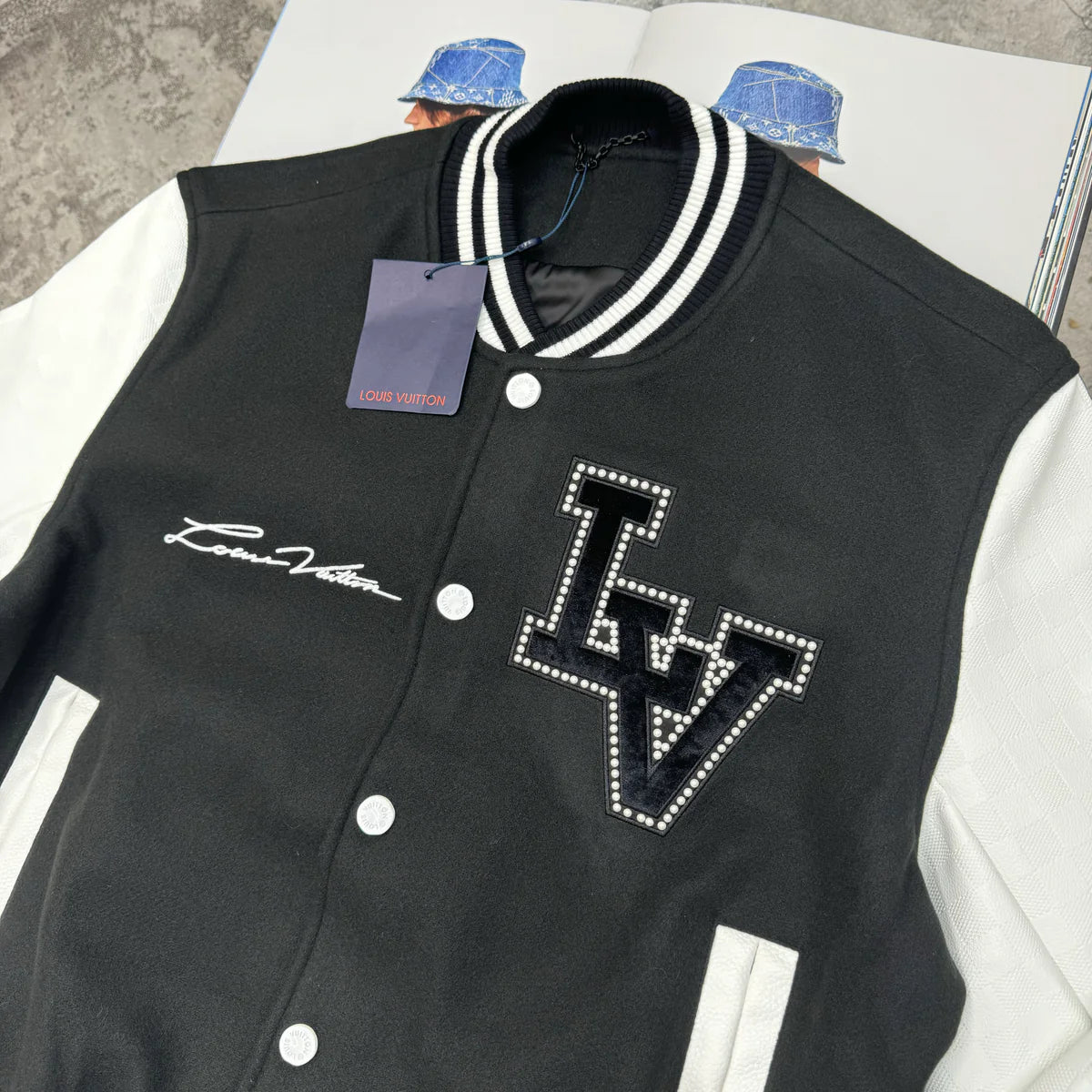 LOUIS VUITTON VARSITY JACKET - BLACK