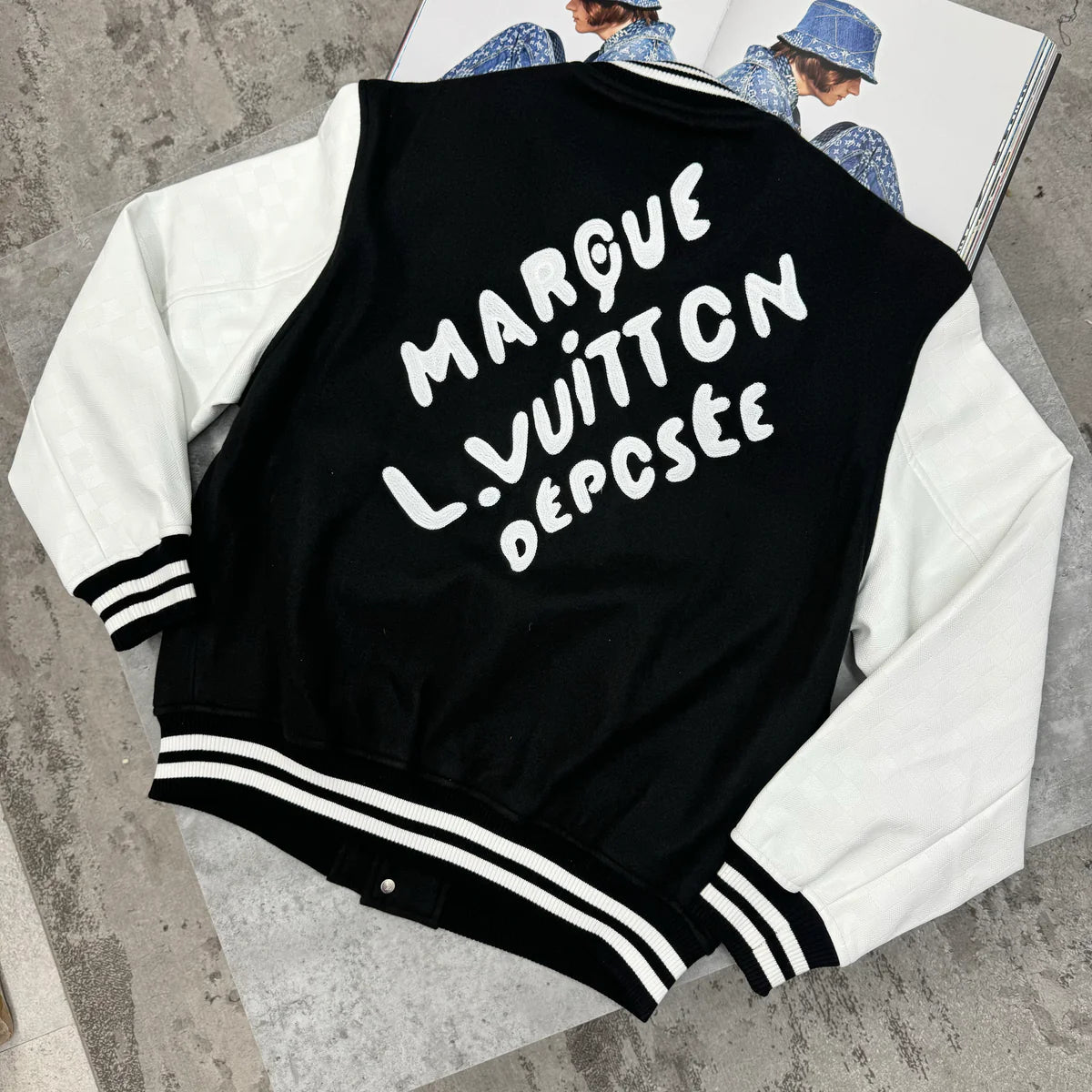 LOUIS VUITTON VARSITY JACKET - BLACK