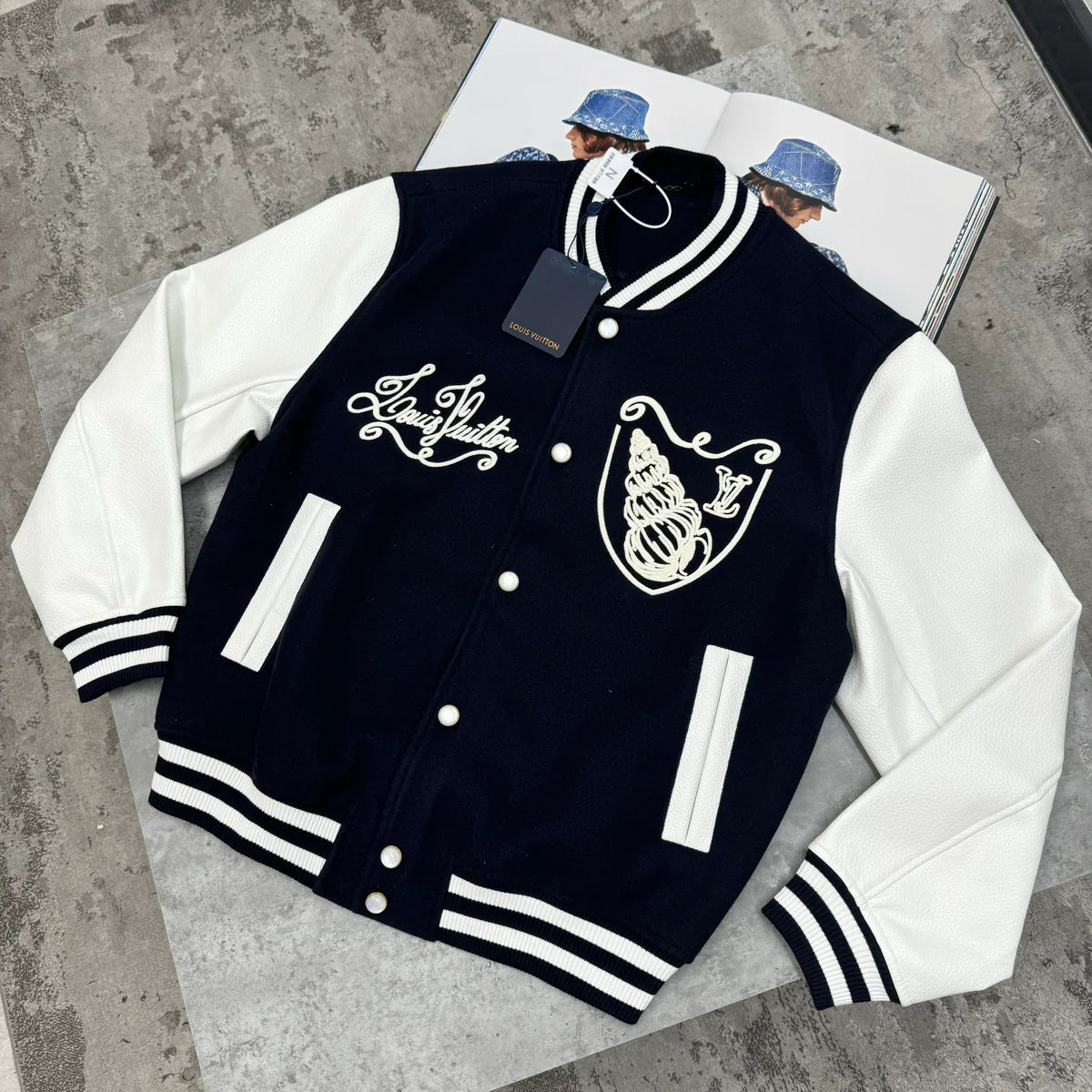 LOUIS VUITTON VARSITY JACKET - NAVY