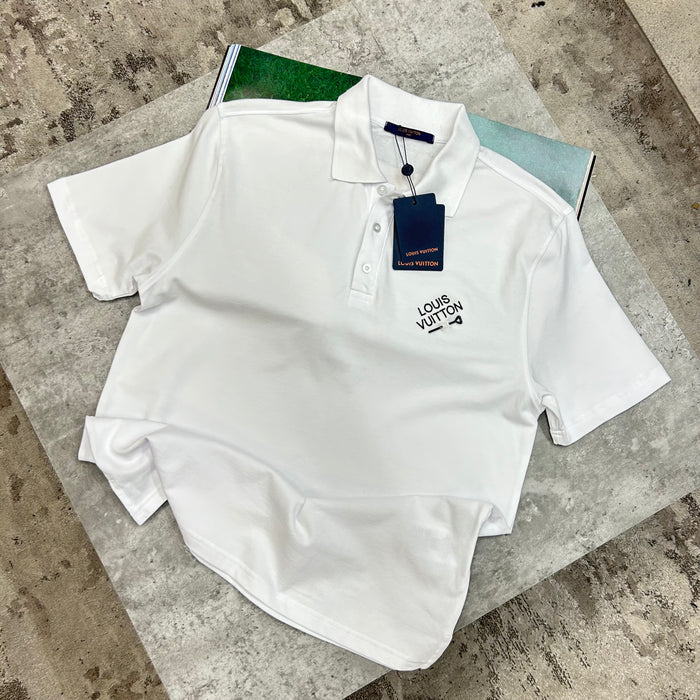 LOUIS VUITTON PIN POLO T SHIRT - WHITE