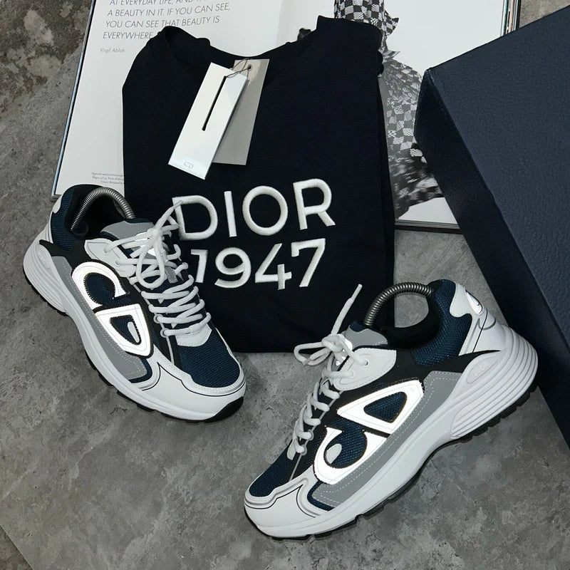 DIOR B30 TRAINER - WHITE / NAVY