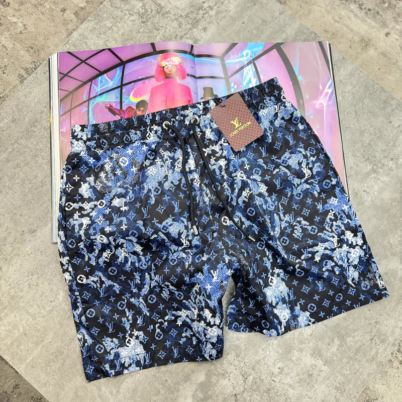 LOUIS VUITTON MONOGRAM SWIM SHORTS - BLACK / NAVY