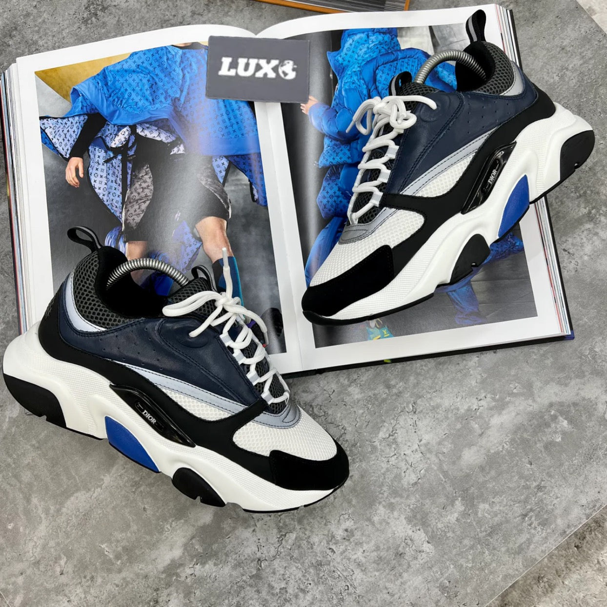 (PRE ORDER) DIOR B22 TRAINERS - NAVY