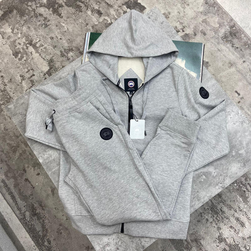 CANADA GOOSE BLACK BADGE FULL ZIP TRACKSUIT - GREY