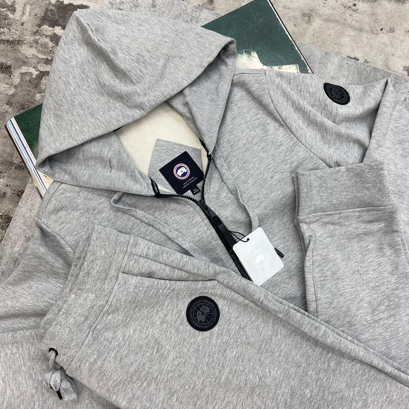 CANADA GOOSE BLACK BADGE FULL ZIP TRACKSUIT - GREY