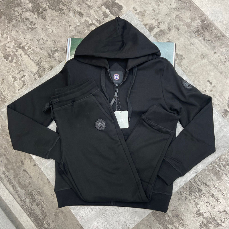 CANADA GOOSE BLACK BADGE FULL ZIP TRACKSUIT - BLACK