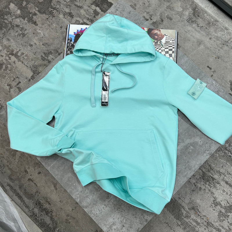 STONE ISLAND GHOST BADGE HOODIE - MINT