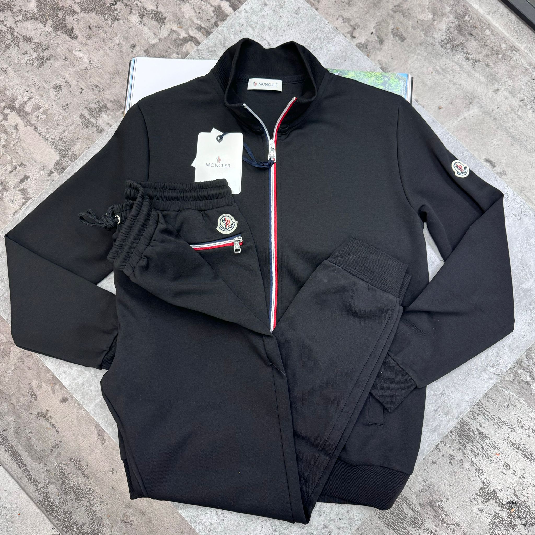 Grey moncler tracksuit best sale