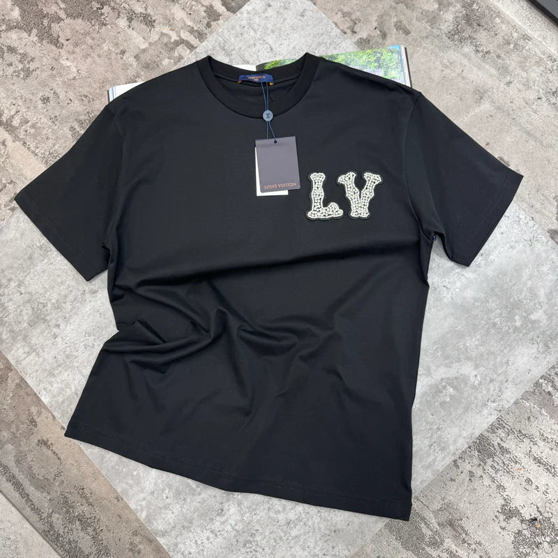 LOUIS VUITTON GEM LOGO T SHIRT - BLACK