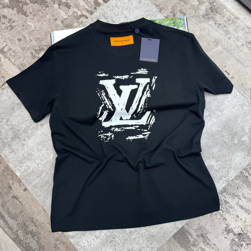 LOUIS VUITTON WHITE LOGO T SHIRT - BLACK